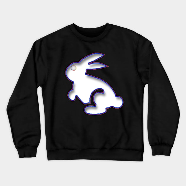 Neon Rabbit of the Future Without the shows name Crewneck Sweatshirt by RabbitPunched